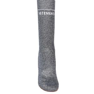 Vetements Metallic silver Sock boots